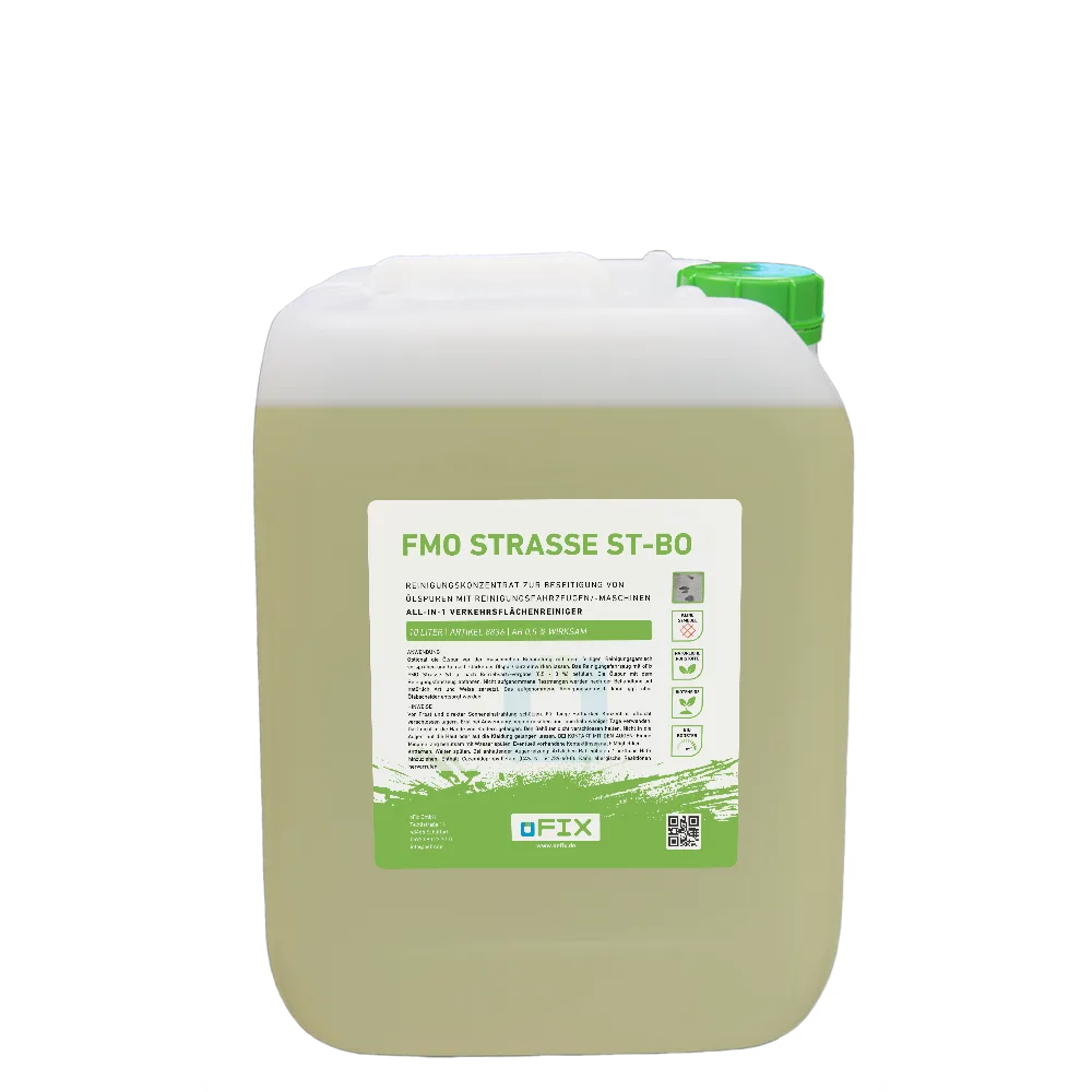 FMO Strasse ST-BO – High-Performance-Konzentrat als Vorreiniger und Additiv für Reinigungsfahrzeuge.