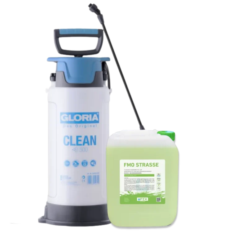 FMO Strasse – Starterset Pro – 10 Liter FMO Strasse und ein Gloria Clean 500 für regelmäßige Einsätze.