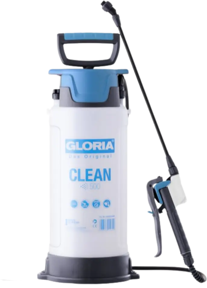 Gloria Clean 500 – Drucksprühgerät mit 5 Litern Füllvolumen für die professionelle Reinigung.