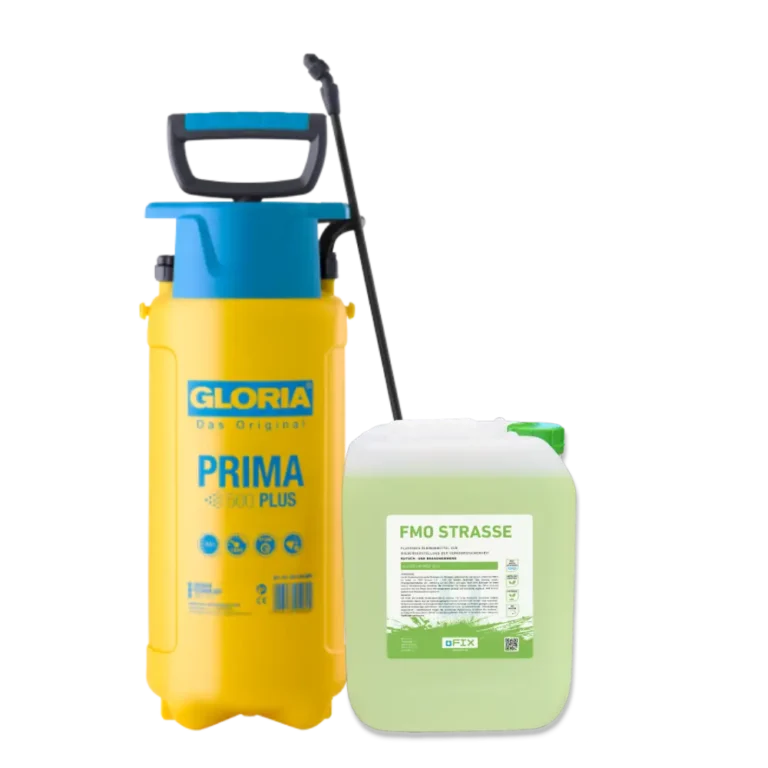 FMO Strasse – Starterset Basic – 10 Liter FMO Strasse und ein Gloria Prima 5 PLUS für gelegentliche Einsätze.