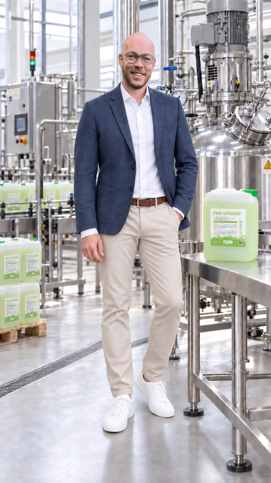 Stefan Bertels, Geschäftsführer öFix GmbH, in der Produktion in Schüttorf
