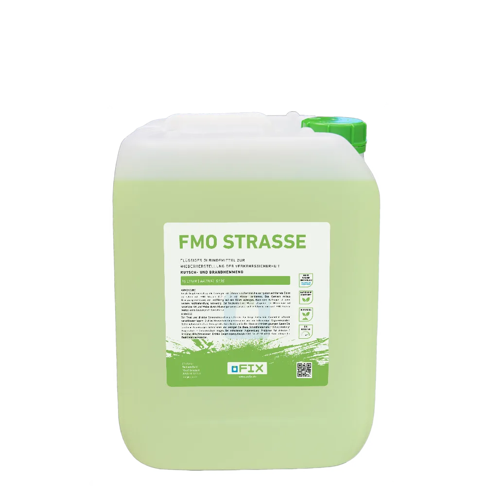 FMO Strasse – Flüssiges Ölbindemittel für die manuelle Reinigung kleinerer Ölspuren auf Verkehrsflächen.